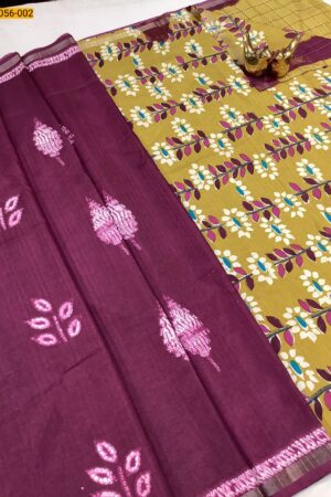 New Collection-Soft Linen Silk Saree(Maroon)