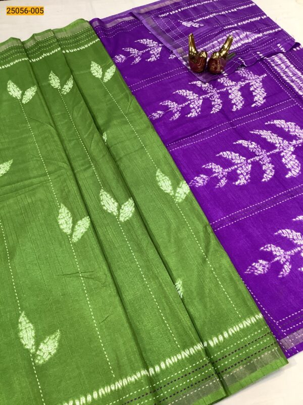 New Collection-Soft Linen Silk Saree(Green)