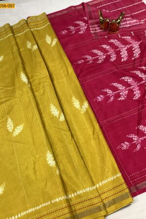 New Collection-Soft Linen Silk Saree(Yellow)