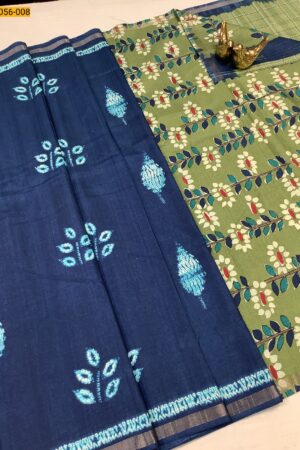 New Collection-Soft Linen Silk Saree(Blue)