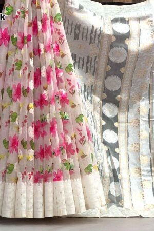 Soft Lucknowi Sarees