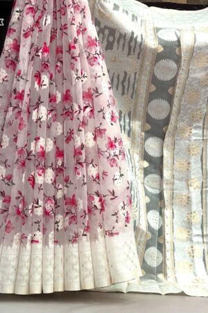 Soft Lucknowi Sarees