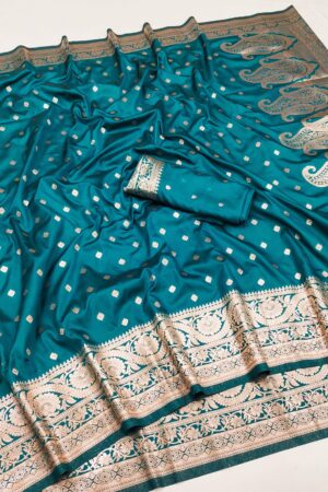 Soft & Pure Banarasi Silk Saree(Sky Blue)