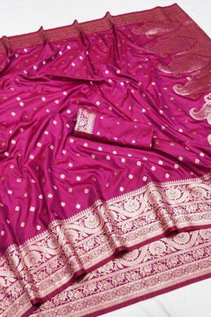 Soft & Pure Banarasi Silk Saree(Pink)