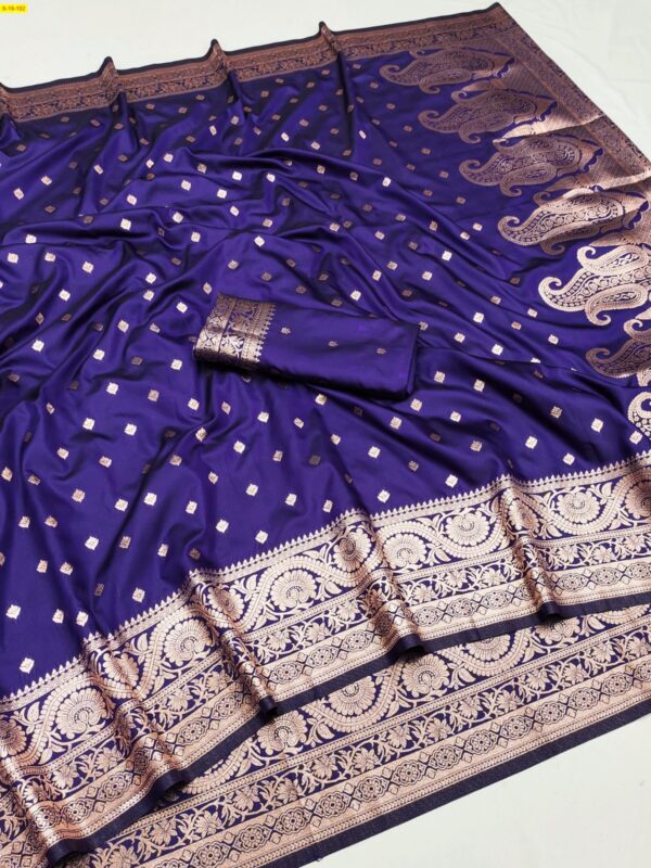Soft & Pure Banarasi Silk Saree(Indigo)