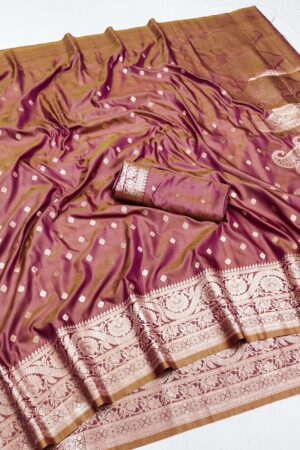 Soft & Pure Banarasi Silk Saree(Metallic Pink)