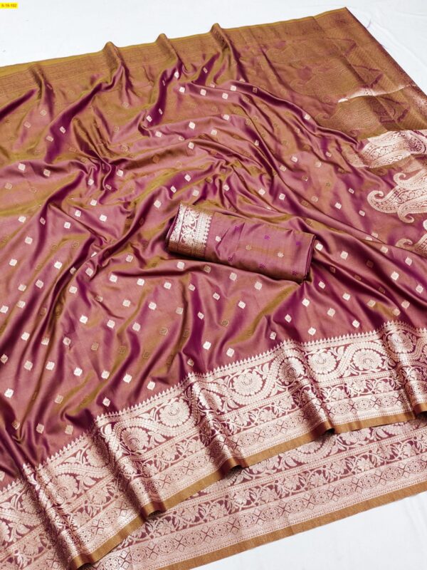 Soft & Pure Banarasi Silk Saree(Metallic Pink)