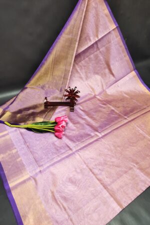 Uppada Pattu Tissue Saree(Violet)