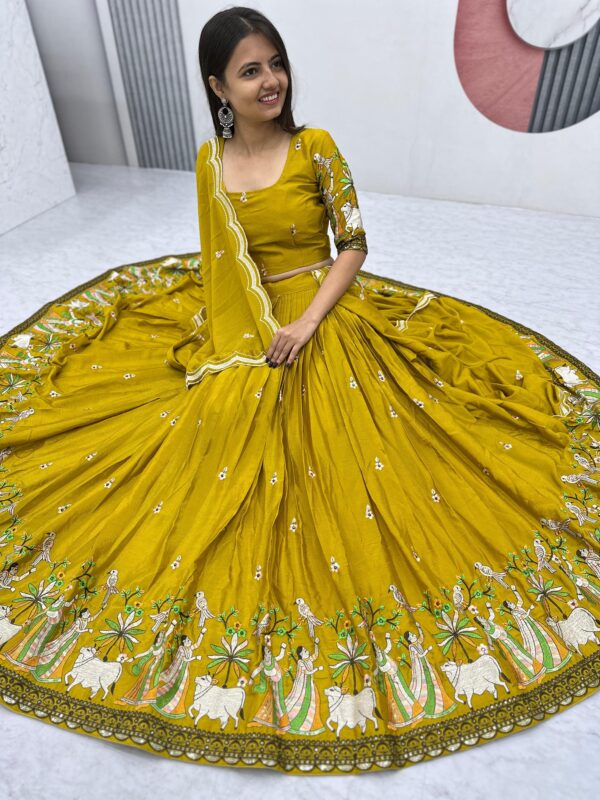 Real Product – New Festival Lehenga Choli(Green)