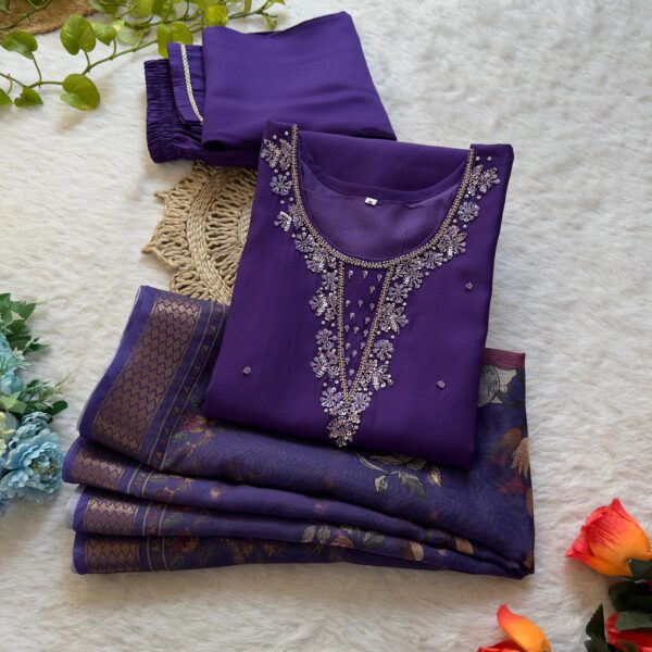 Launching: New Designer Kurti, Pant & Dupatta – 3 Piece Set - Image 3