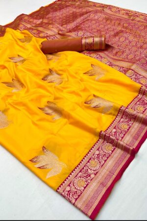 New Launch (Best Seller in Maharashtra)– Original Paithani Sarees(Yellow)