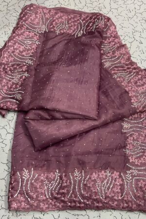 New Launch – Crystal Fabric Sarees(Pastel Maroon)