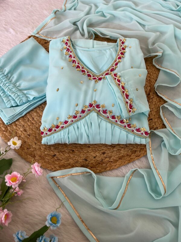 New Party Wear Look – Premium Fox Georgette Gown Set