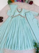 New Party Wear Look – Premium Fox Georgette Gown Set