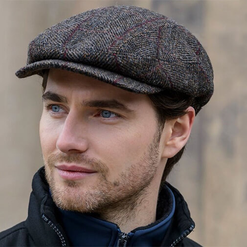 Traditional Irish Brown Tweed Flat Cap Gaelsong