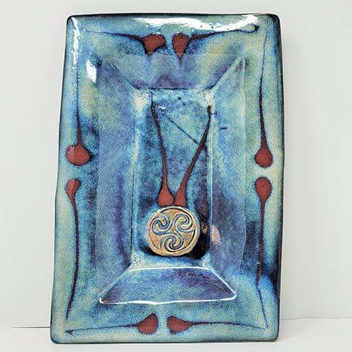 Colm de Ris Rectangular Pottery Dish, Irish Pottery GaelSong