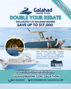 Save BIG on Sailfish Boats at Galahad Marine in Maryland for a limited time with Sailfish Sailathon rebates plus Galahad Rebate Match!