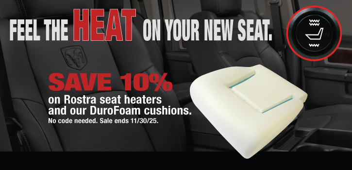 Seat Heaters and DuroFoam Cushions on Sale November Only