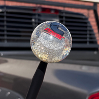 SHIFT KNOB - CLEAR METAL FLAKE - CUMMINS POWER ('89-'18)