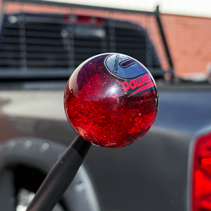 SHIFT KNOB - RED METAL FLAKE - CUMMINS POWER ('89-'18)