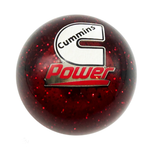 SHIFT KNOB - RED METAL FLAKE - CUMMINS POWER ('89-'18)