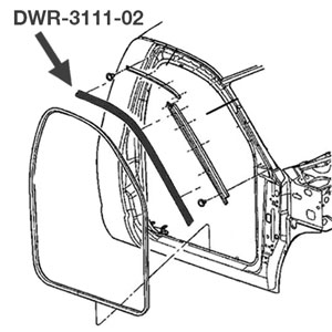 BODY SIDE WEATHERSTRIP - PASSENGER SIDE - PRECISION ('03-'09, 2500/3500 REGULAR CAB) 