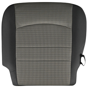 FACTORY-MATCH BOTTOM SEAT COVER (DARK SLATE W/MEDIUM GRAYSTONE INSERT) - CLOTH - W/POWER SEATS - DRIVER SIDE ('09-'12 1500, '10-'12 2500/3500 - NON-LARAMIE)