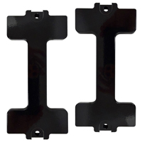 BATTERY HOLD DOWNS - PAIR (2) - BILLET ALUMINUM - POWDERCOATED BLACK ('94-'02 2500/3500)