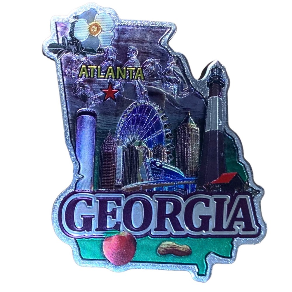 thumbnail image 2 of Georgia Tech Yellow Jackets - Buzz Logo Steel Super Magnet 2 of 12