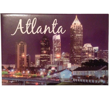 Atlanta At Night Souvenir Magnet Atlanta At Night Souvenir Magnet
