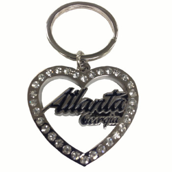 Atlanta Bling Heart Key Chain