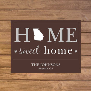 Personalized Georgia Welcome Doormat Personalized Georgia Welcome Doormat