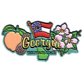 Georgia Icons Souvenir Magnet