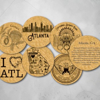 Atlanta Collection Cork Coaster Set