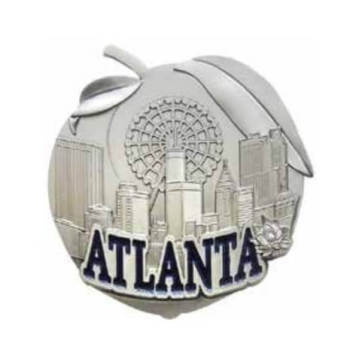 Atlanta Peach Pewter Magnet