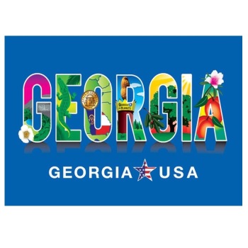 Colorful Georgia Souvenir Magnet Colorful Georgia Souvenir Magnet