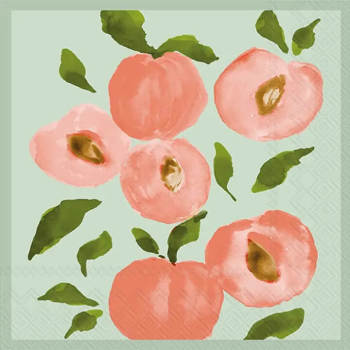 Colorful Peaches Cocktail Napkins