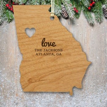 State Love Personalized Georgia Ornament