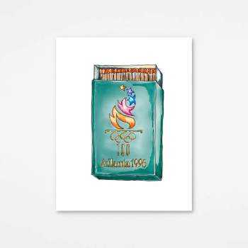 1996 Olympics Matchbook Print 1996 Olympics Matchbook Print