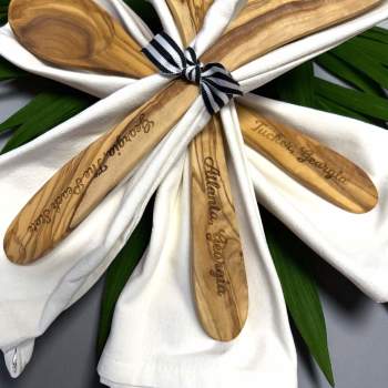 Engraved Wooden Spoon & Towel Gift Set Engraved Wooden Spoon & Towel Gift Set