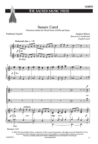 GIA Publications Sussex Carol