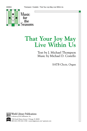 That Your Joy May Live within Us
