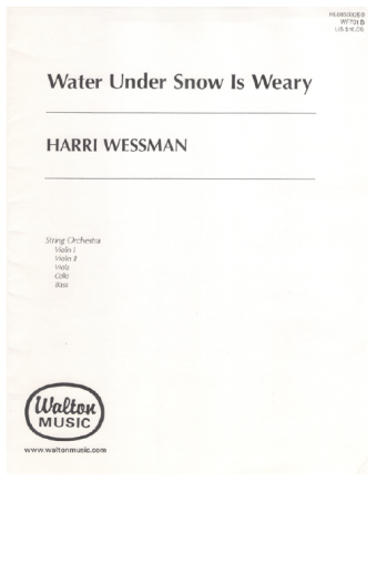 Water Under Snow Is Weary (String Orchestra Parts)