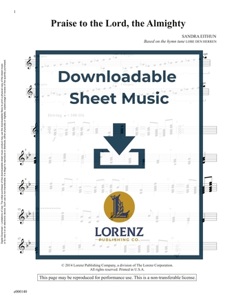 Praise to the Lord, the Almighty - Reproducible Download