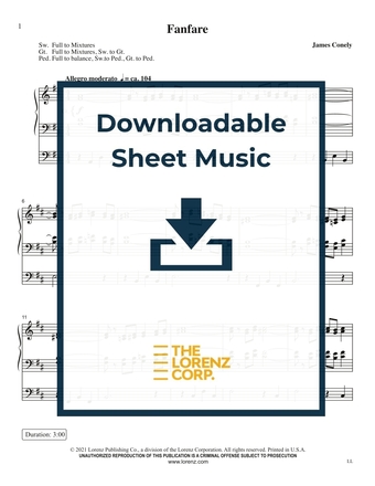 Fanfare - Organ Sheet Music (Digital download)