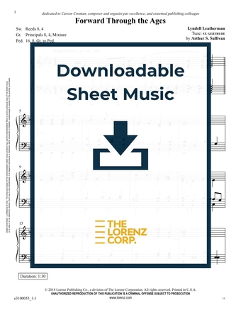 Forward Through the Ages - Piano Sheet Music (Digital download)