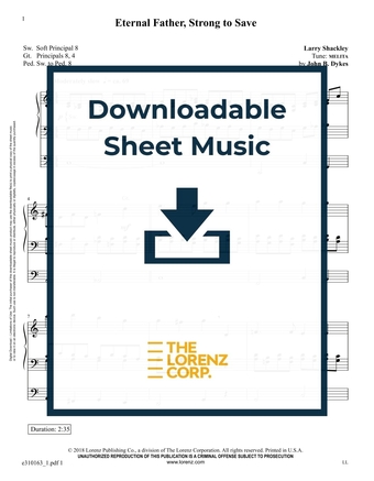 Eternal Father, Strong to Save - Organ Sheet Music (Digital download)