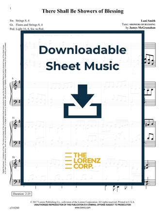 There Shall Be Showers of Blessing - Organ Sheet Music (Digital download)