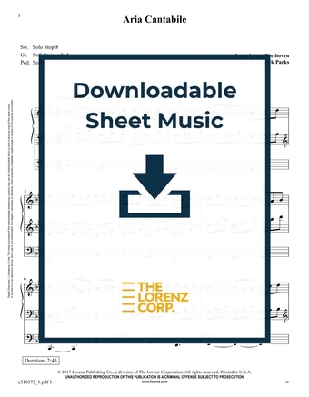 Aria Cantabile - Organ Sheet Music (Digital download)