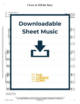 I Love to Tell the Story - Organ Sheet Music (Digital download)